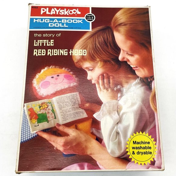 Vtg 1973 Playskool Little Red Riding Hood Hug-a-Book Storybook Doll-Original Box - Picture 1 of 12